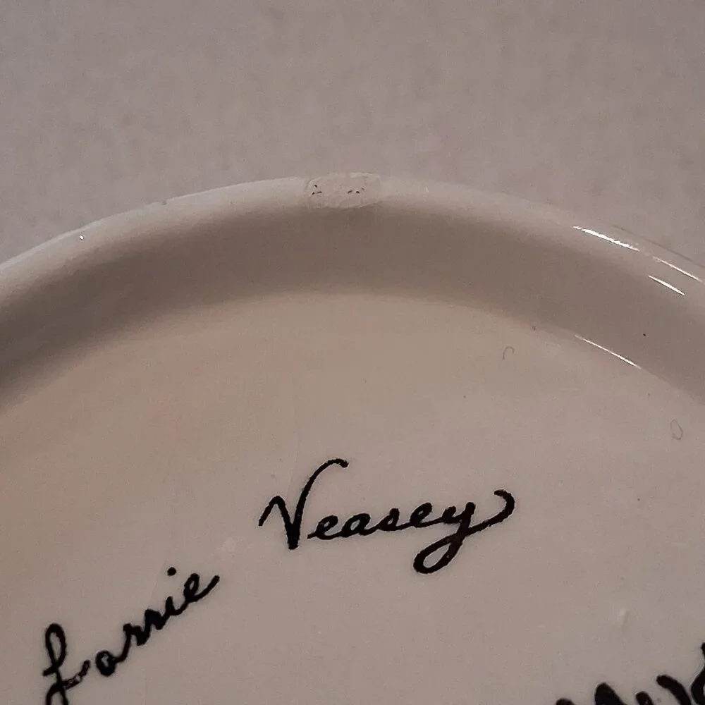 Lorrie Veasey Our Name is Mud Purple Paisley Feline Groovy Bowl